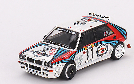 Set de 4 Lancias Delta HF Integrale Evoluzione Martini Racing Rally Monte Carlo (1992) TSM 1/64 