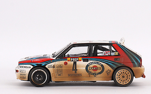 Set de 4 Lancias Delta HF Integrale Evoluzione Martini Racing Rally Monte Carlo (1992) TSM 1/64 