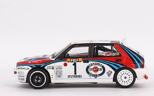Set de 4 Lancias Delta HF Integrale Evoluzione Martini Racing Rally Monte Carlo (1992) TSM 1/64 