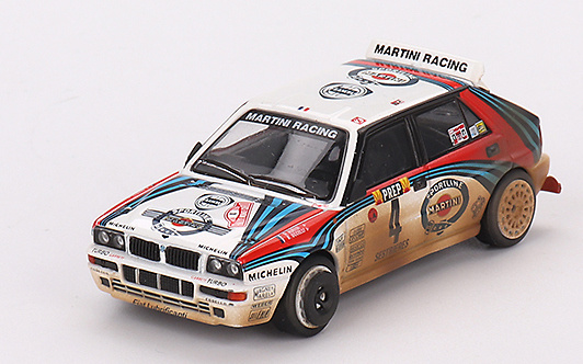 Set de 4 Lancias Delta HF Integrale Evoluzione Martini Racing Rally Monte Carlo (1992) TSM 1/64 