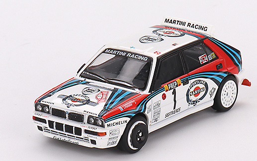 Set de 4 Lancias Delta HF Integrale Evoluzione Martini Racing Rally Monte Carlo (1992) TSM 1/64 
