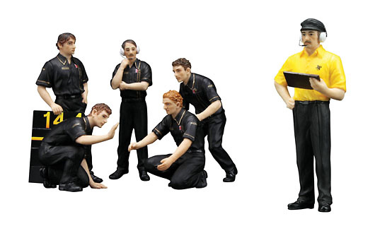 Set de 6 figuras F1 Pit Crew 