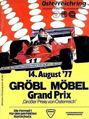 Poster del GP. fe de Austria de 1977 