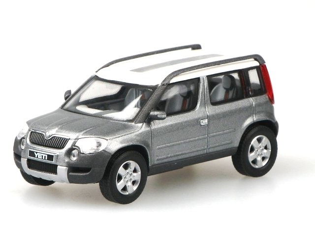 Skoda Yeti Concept Car (2007) Abrex 1/43 Gris Metalizado con Techo Blanco 