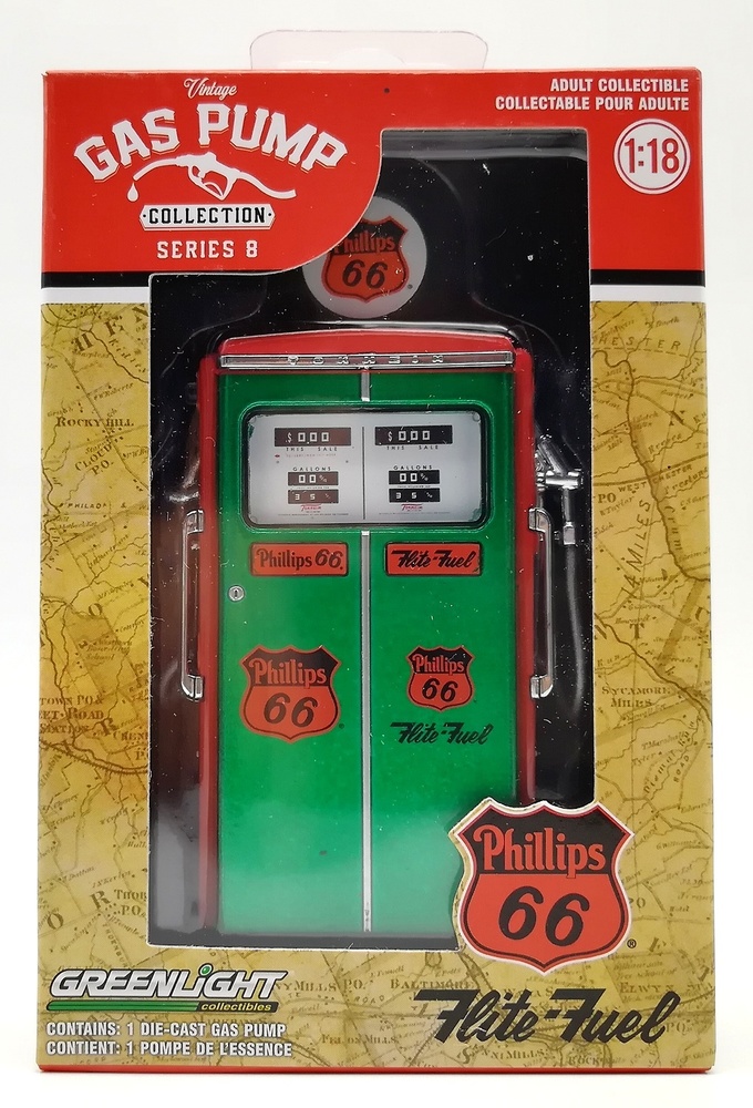 Surtidor Tokheim 350 Twin Phillips 66 (1954) Green Machine 14080C 1/18 