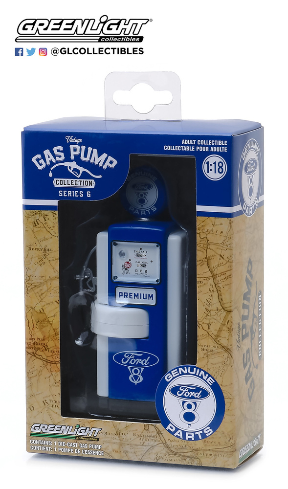 Vintage Gas de Gasolina Wayne 100-A Gas Pump Ford V8 (1948) 14060A 1/18 