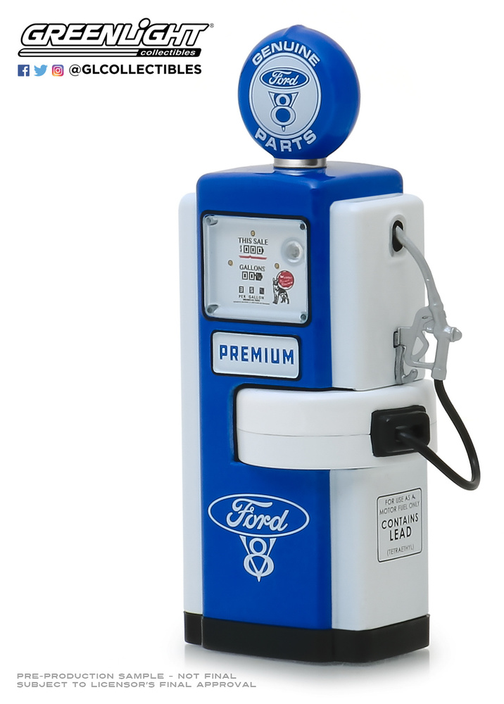 Vintage Gas de Gasolina Wayne 100-A Gas Pump Ford V8 (1948) 14060A 1/18 