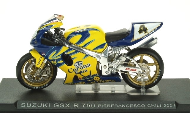 Suzuki GSX 750 nº 4 Pierfrancesco Chili (2001) Altaya 702991 1/24 