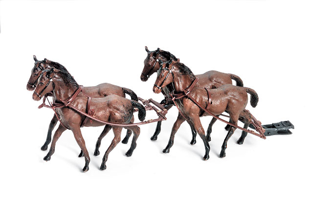 Tiro Doble de 4 Caballos Brumm H02 1/43 
