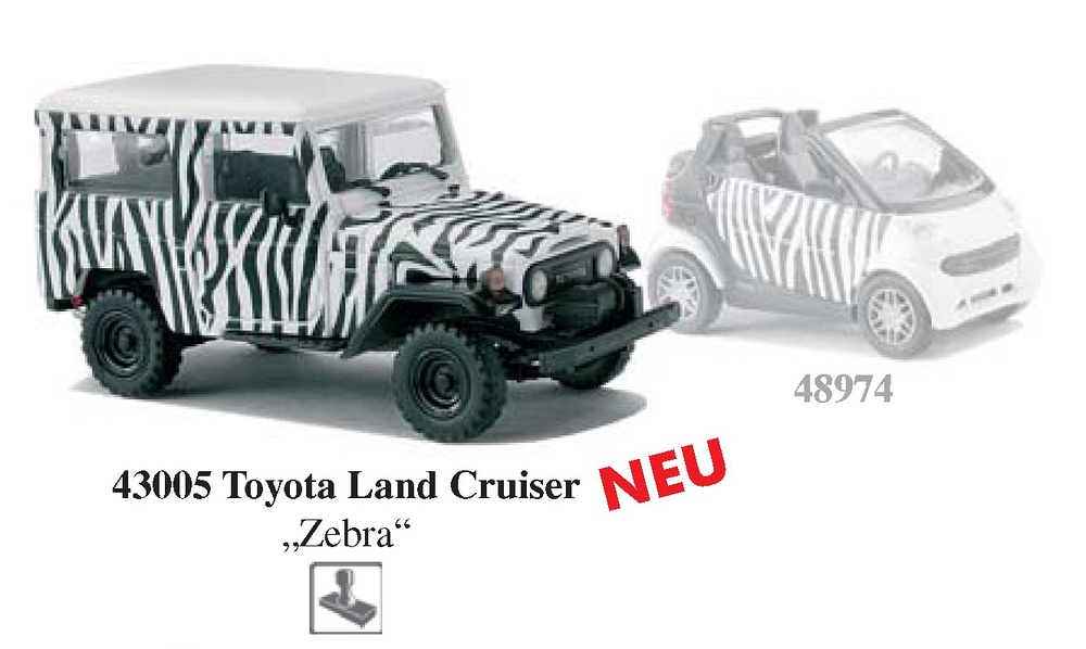 Toyota Land Cruiser J4 (1960) Cebra Busch 1/87 