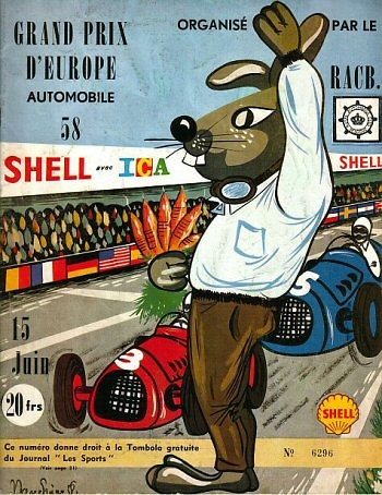 Poster del GP. F1 de Bélgica de 1958 