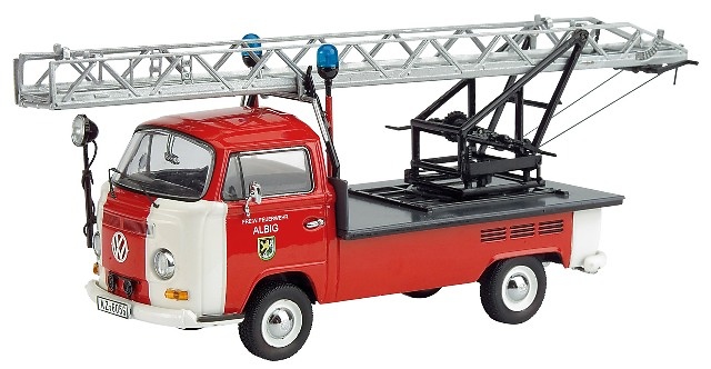 Volkswagen Bus T2a Bomberos Autoescala Schuco 1/43 