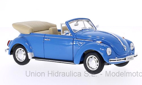 Volkswagen Escarabajo Cabriolet (1959) Welly 1:24 Azul 