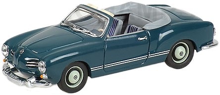 Volkswagen Karmann Ghia Cabriolet (1957) Minichamps 1/43 Azul Metalizado 