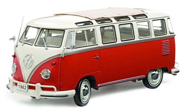 Volkswagen Samba Bus (1962) Roja-Blanca Sun Star 05071 1/12 