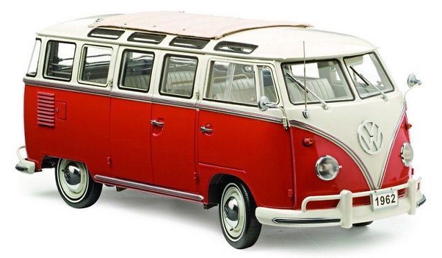 Volkswagen Samba Bus (1962) Roja-Blanca Sun Star 05071 1/12 