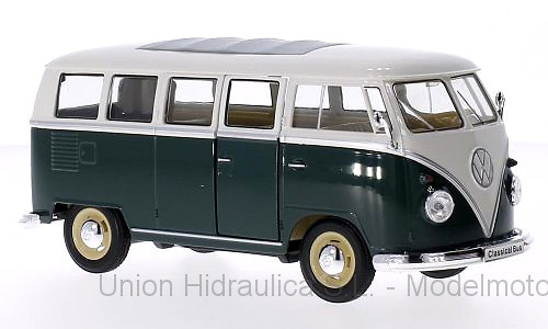 Volkswagen T1 Bus (1963) Welly 1:24 Verde - Blanco 