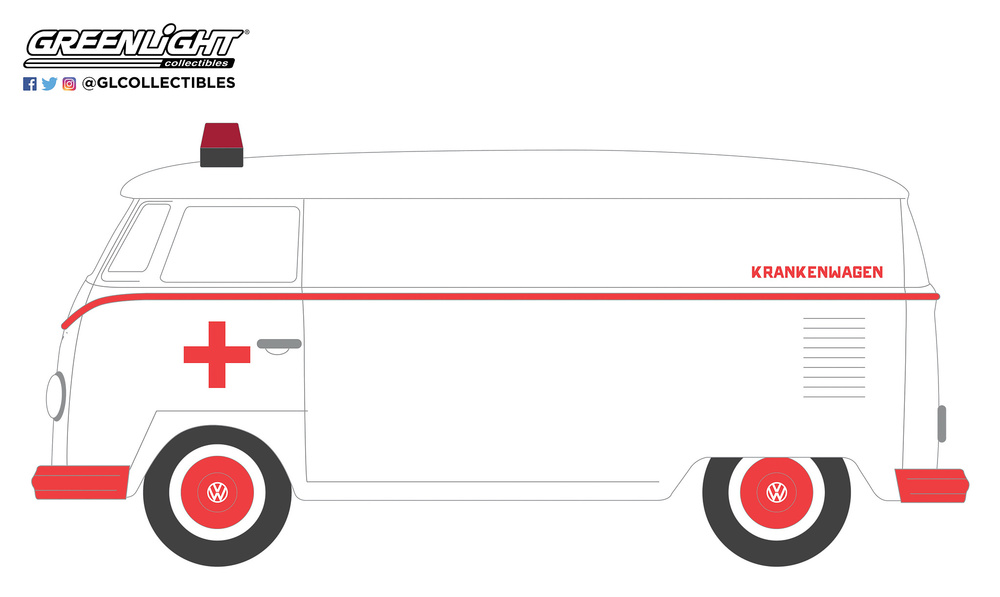 Volkswagen Panel Van Ambulancia (1964) Greenlight 29960A 1/64 