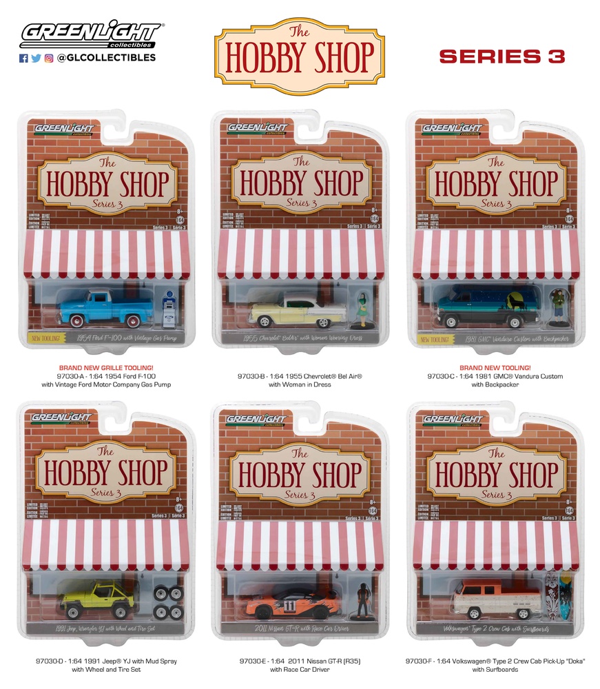 Volkswagen T2 Doble Cabina Pick-Up con tablas de Surf (1970) Greenlight 1/64 