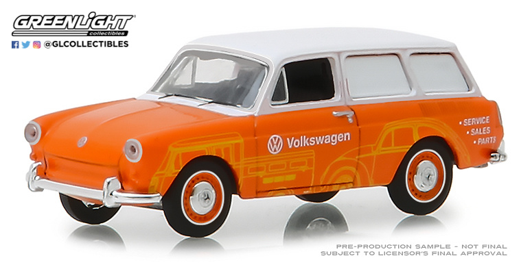 35120-C 1:64 Blue Collar Collection Series 5 - 1966 Volkswagen Type 3 Panel Van - Volkswagen Sales and Service 