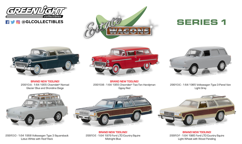Volkswagen Type 3 Squareback (1968) Greenlight 29910-D 1/64 