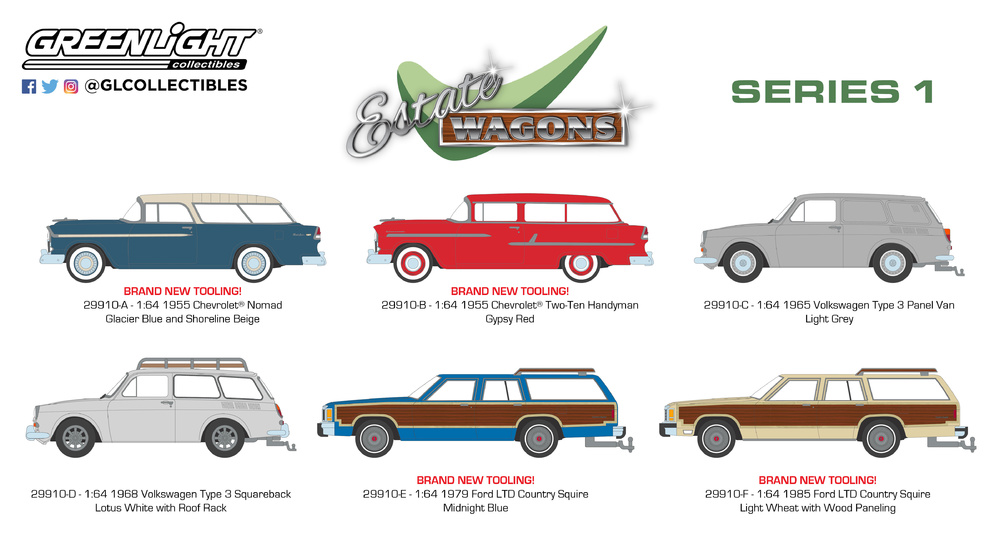 Volkswagen Type 3 Squareback (1968) Greenlight 29910-D 1/64 