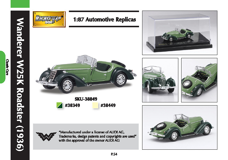 Wanderer W25K Roadster (1936) Ricko 9838849 1/87 