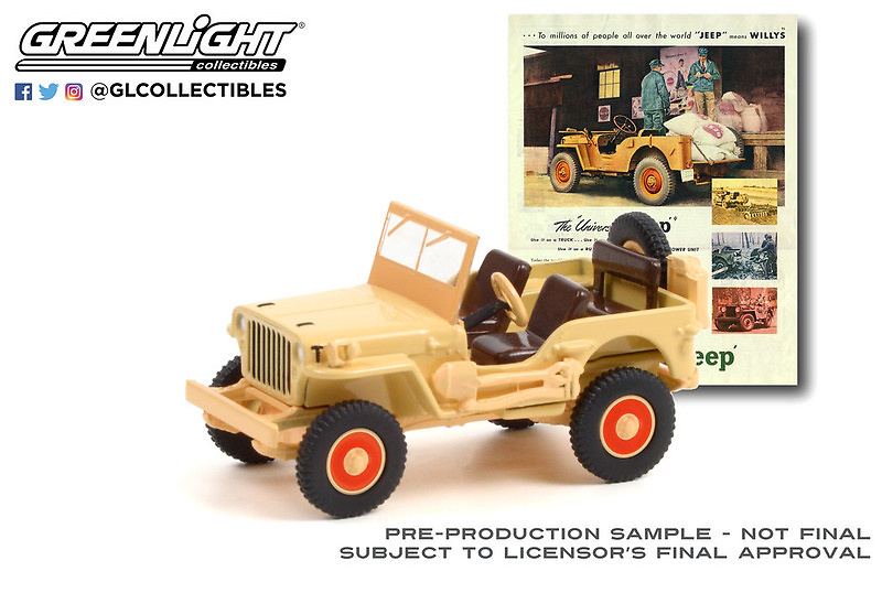 Willys MB Jeep “The Universal Jeep” (1945) 39080A Greenlight 1/64 