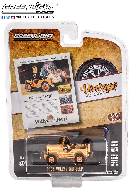 Willys MB Jeep “The Universal Jeep” (1945) 39080A Greenlight 1/64 