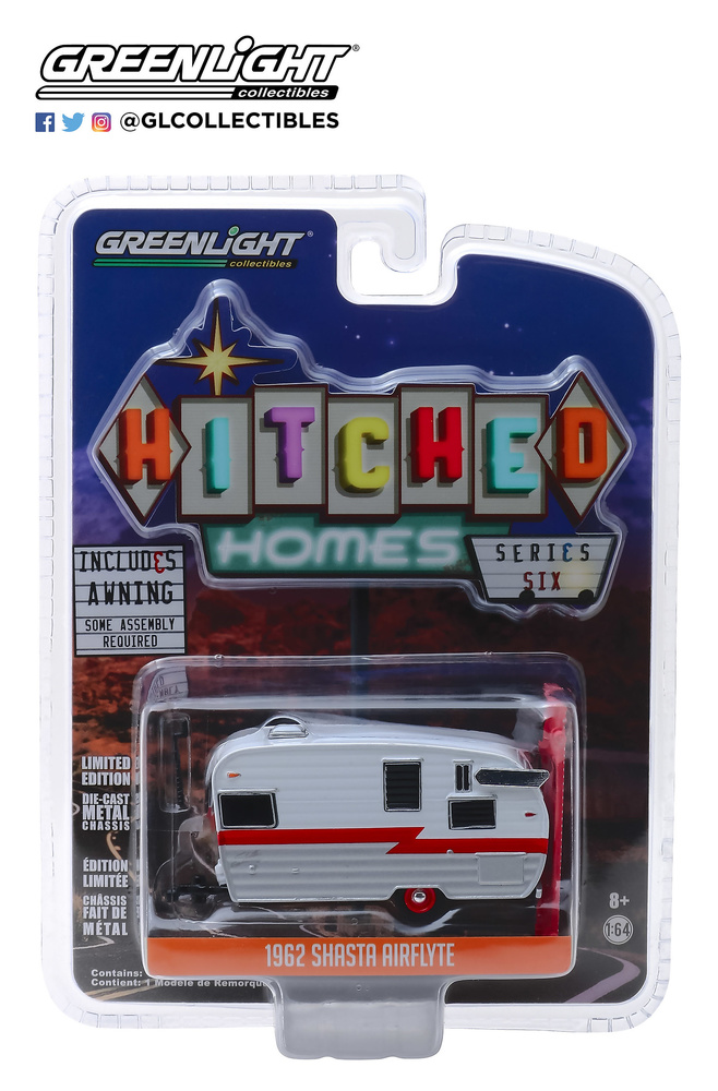 caravana Shasta airflyte con toldo (1962) Greenlight 34060D escala 1/64 