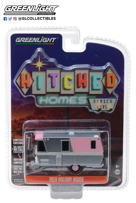 remolque Caravana - Holiday House (1959) Greenlight escala 1/64 