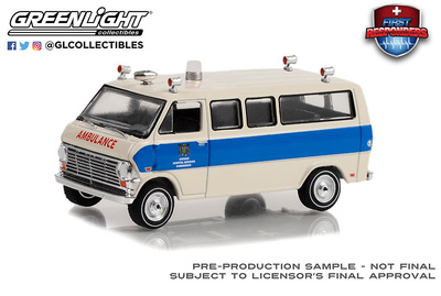 Ambulancia Ford Econoline - Hospital Services Ontario Canadá Greenlight escala 1/64