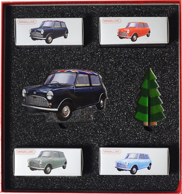 Caja Regalo 4 Austin Mini Morris (Navidad 2017) Minialuxe 1/66