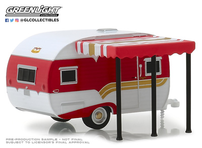 Caravana Catolac DeVille con toldo (1959) Greenlight escala 1/64