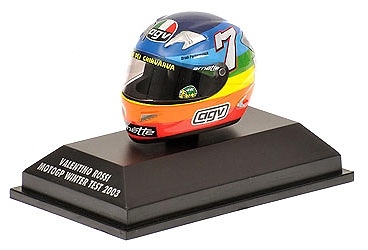 Casco AGV "Test Invierno" Valentino Rossi (2003) Minichamps 1/8