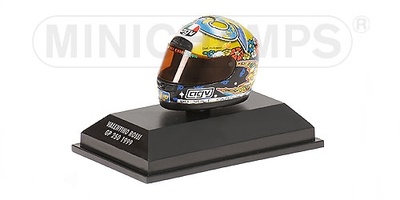 Casco AGV "World Champion 250" Valentino Rossi (1999) Minichamps 1/8