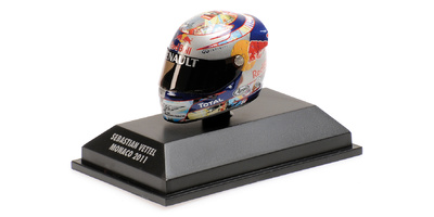 Casco Arai "GP. Mónaco" Sebastian Vettel (2011) Minichamps 1:8