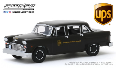 Checker Taxicab Parcel Delivery "UPS" (1975) Greenlight 1/64