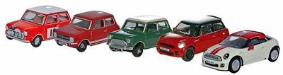 Conjunto de 5 Mini desde1960 hasta 2010 Oxford escala 1/76