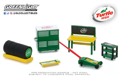 Conjunto de herramientas Auto Body Shop Turtle Wax Greenlight 1/64