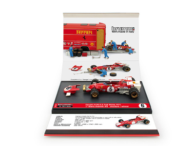 Ferrari 312B "1º GP. Sudáfrica" nº 6 Mario Andretti (1971) Brumm 1:43