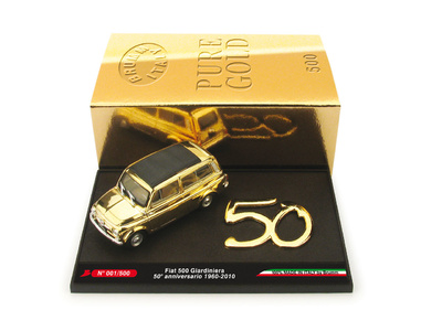 Fiat 500 Giardiniera "Lingotto d'oro 50 anni" (1960-2010) Brumm 1/43
