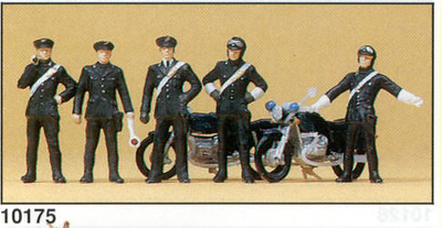 Figuras Carabinieri con Motos Preiser 1/87