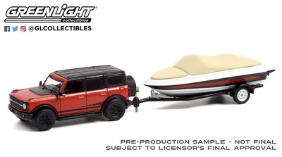 Ford Bronco + lancha rápida (2021) Greenlight 1/64