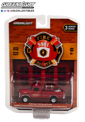 Ford F-250 - Bomberos de Fallston Carolina del Norte (1978) Greenlight escala 1/64