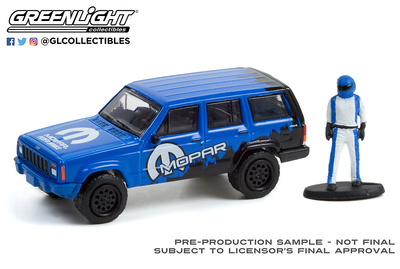 Jeep Cherokee Sport MOPAR con figura de piloto (2001) Greenlight 1/64