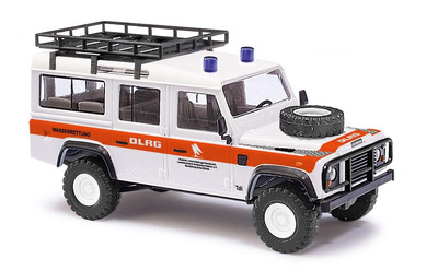 Land Rover Defender "DLRG" con baca (1990) Busch 1:87