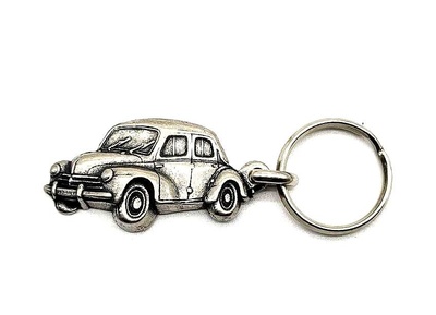 Llavero metal fundido Renault 4CV "3 bigotes"