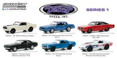 Lote 6 modelos Detroit Speed Inc Greenlight 1/64