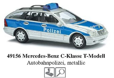 Mercedes Clase C -W203- T-Modell Policía "Autopista" Busch 1/87